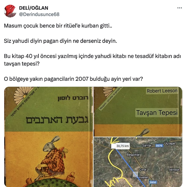 Narin'in ailesinin köyü olan Tavşantepe (Rabbit Hill) ismindeki kitabı da bu cinayetle ilişkilendirenler var.