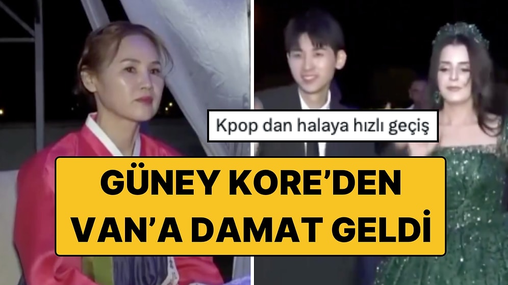 "K-Pop'tan Halaya": Güney Koreli Damat Van'da Yörenin Gelenekleriyle Evlenip Halay Çekti!