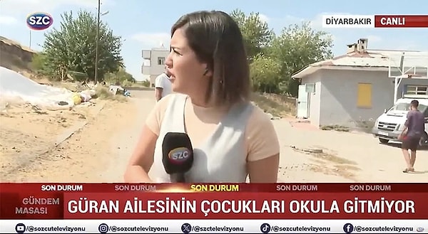 20. Narin'in öldürüldüğü Tavşantepe Köyü'nde canlı yayın yapan Sözcü TV ekibi, köyün çocukları tarafından taşlı saldırıya uğradı.