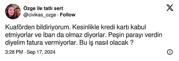 Bir Twitter kullanıcısı bu duruma tepki gösterdi.