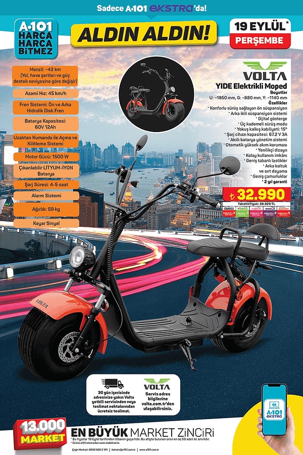 Volta Yide Elektrikli Moped