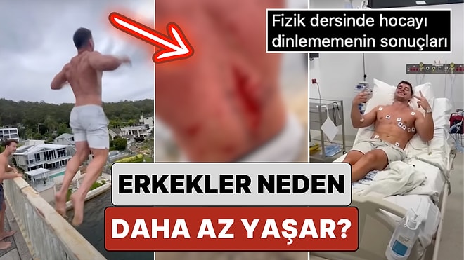 Erkekler Neden Az Yaşar? Yüksek Bir Köprüden Suya Atlayan Gencin Sırtı Parçalandı