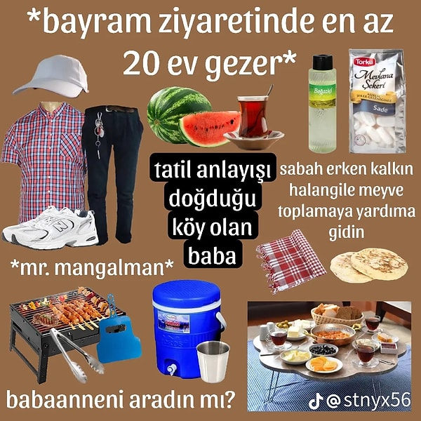 Tatil anlayışı doğduğu köy olan baba