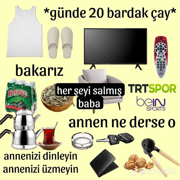 Her şeyi salmış baba