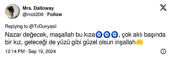 Hem işi hem okulunu bir arada götüren Mina Demirtaş haliyle izleyicilerden alkış topladı.