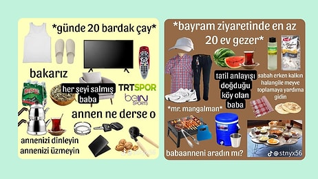 Bir Türk Ailesindeki Baba Tiplerini Anlatan Görseller Viral Oldu