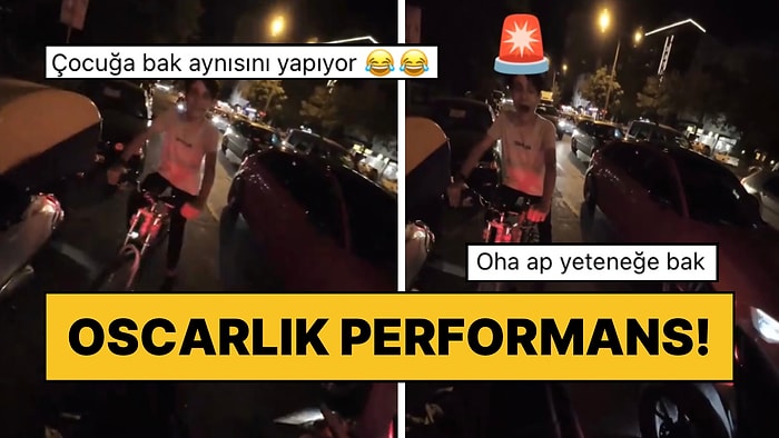 Polis Siren Sesini Taklit Ederek Motorcuları Korkutan Çocuk Yeteneğiyle Güldürdü