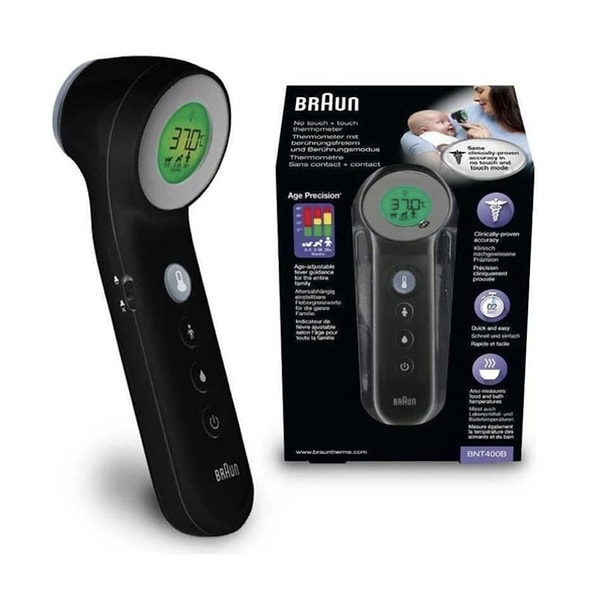 9. Braun BNT400BWE Black Edition Ateş Ölçer