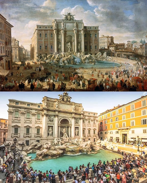 15. Roma'daki Trevi Çeşmesi, Giovanni Paolo Panini