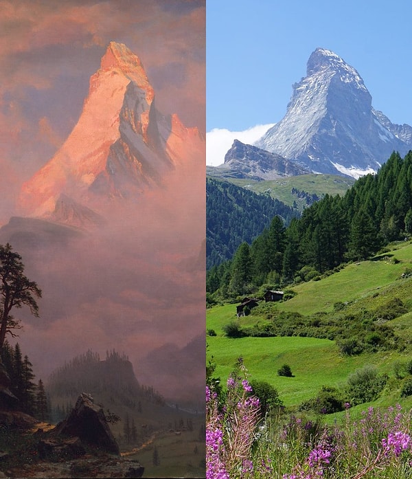 16. Matterhorn'da Gün Doğumu, Albert Bierstadt