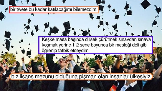 Lisans Mezunu Olmanın Pişmanlık Olduğunu Dile Getiren Kullanıcı Tartışma Yarattı