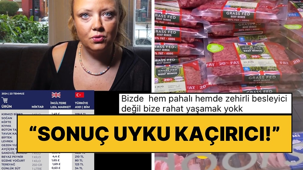 İngiltere’nin Uygun Fiyatlı Marketiyle Türkiye’deki Market Fiyatlarını Kıyaslayan Kadın Viral Oldu