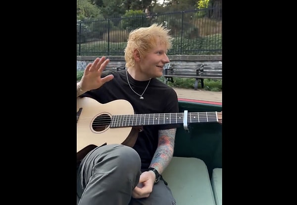 Kadının istediği parçayı çalan Ed Sheeran'ın yaptığı jest beğeni topladı.