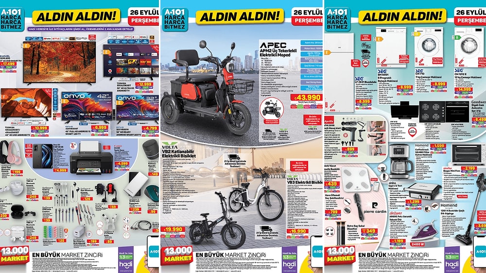 A101'e Elektrikli Moped Geliyor! 26 Eylül 2024 A101 Aldın Aldın Kataloğu