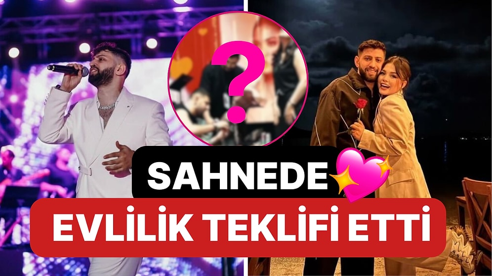 Romantizmin Böylesi: Şarkıcı Burak Bulut Elazığ Konserinde Sevgilisi Eda Sakız'a Evlenme Teklif Etti