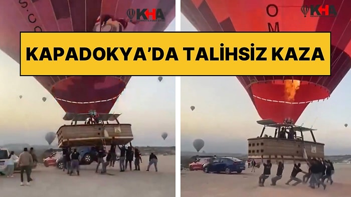 Kapadokya’da Talihsiz Kaza: Sıcak Hava Balonu Park Halinde Duran Otomobile Çarptı