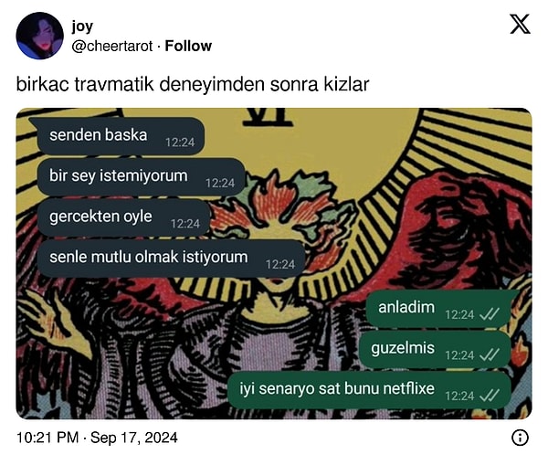 İşte, pek çoğumuzun yarasına dokunan ve her şeyi başlatan o travmatik mesajlaşma. 👇