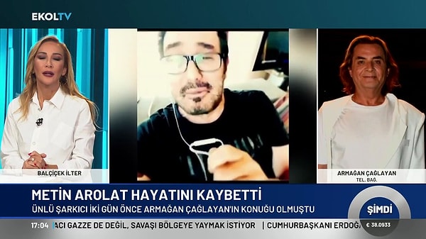 Çağlayan geçtiğimiz gün de Ekol Tv'den Balçiçek İlter'in yayınına bağlandı. Yakın arkadaşını kaybetmenin acısını yaşayan ünlü isim gözyaşlarına boğuldu.