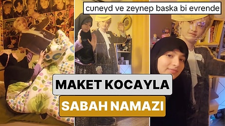 Bir Sosyal Medya Kullanıcısının Maket Eşiyle Birlikte Sabah Namazına Kalktığı Video Beyin Yaktı