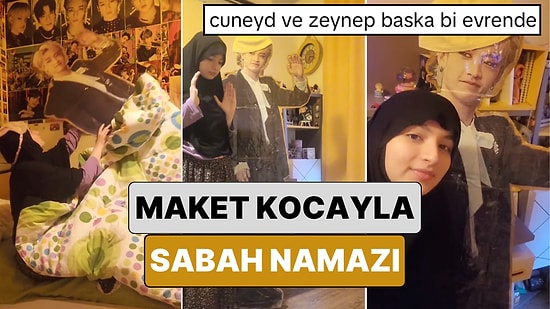 Bir Sosyal Medya Kullanıcısının Maket Eşiyle Birlikte Sabah Namazına Kalktığı Video Beyin Yaktı