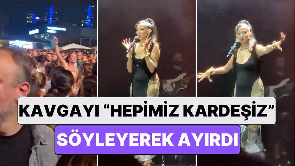 Melike Şahin Konserinde Çıkan Kavgayı "Hepimiz Kardeşiz, Bu Kavga Ne Diye" Şarkısıyla Ayırdı