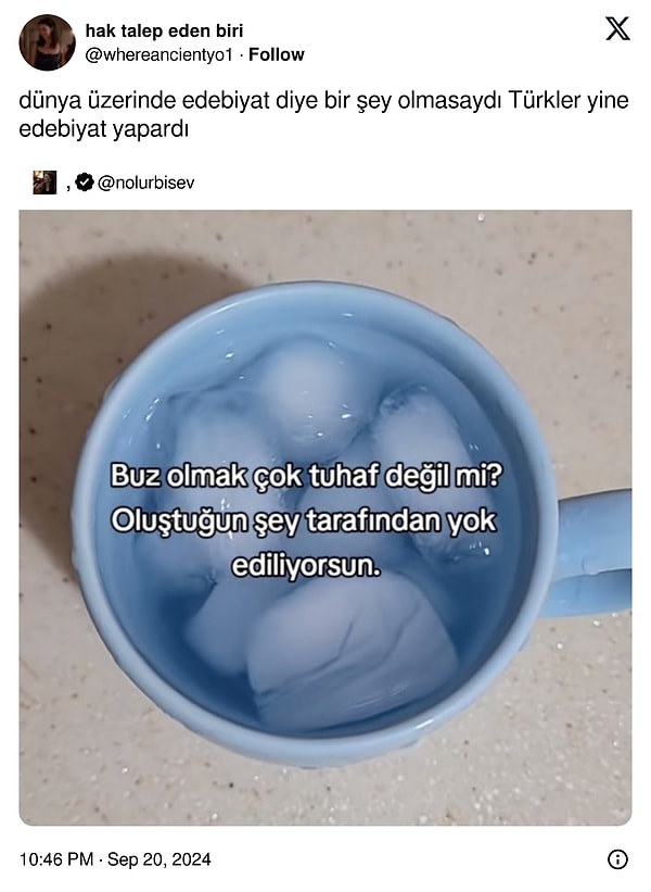 Biz edebiyat ülkesiyiz.