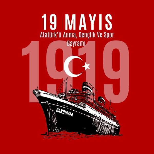 19 Mayıs Atatürk'ü Anma, Gençlik ve Spor Bayramı pazartesi gününe geldiği için 3 gün tatil yapacağız.