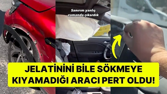 Ekran Jelatinini Bile Sökmeye Kıyamadığı Aracının Pert Olduğu Anları Paylaştı: "Yanlış Zamanda Söktük"