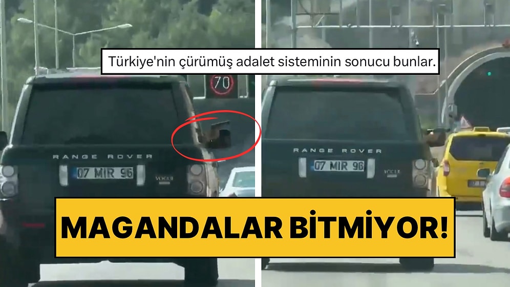 Magandalar Bitmiyor! Antalya’da Bir Şahıs Diğer Araçlara Silah Doğrultarak Trafikte İlerledi