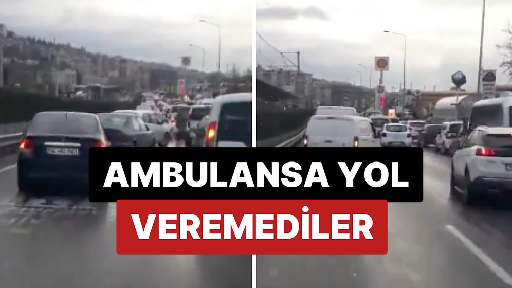 Bursa'da Fermuar Tekniğini Uygulayamayan Sürücüler Ambulansa Yol Vermek İsterken Trafiği Karıştırdı