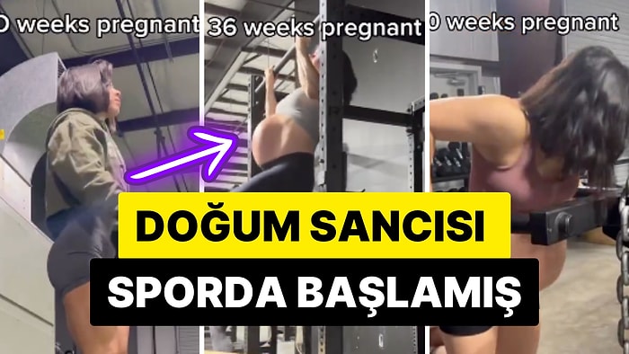 Hamileliği Boyunca Spor Yapan Bir Kadının Doğum Sancısı da Spor Salonunda Başladı!