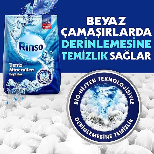 Rinso Beyazlar İçin Toz Çamaşır Deterjanı - Deniz Mineralleri