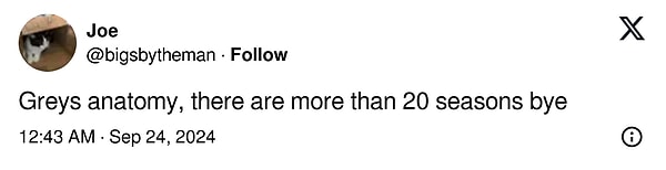 23. "Grey's Anatomy. 20'den fazla sezon var"