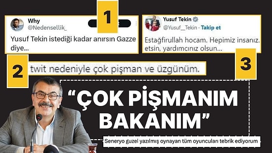 Önce Gazze Tepkisi Sonra Özür:  Milli Eğitim Bakanı Yusuf Tekin'in Gündem Olan 'Af' Tweeti!