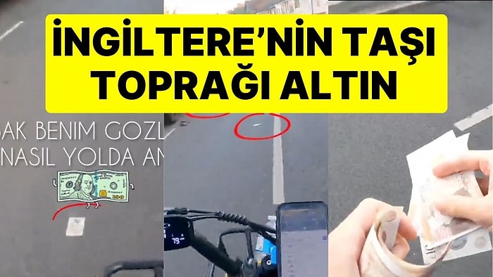 İngiltere'de Kuryelik Yaparken Yola Saçılmış Onlarca Banknot Buldu: "İngiltere'nin Taşı Toprağı Altın"