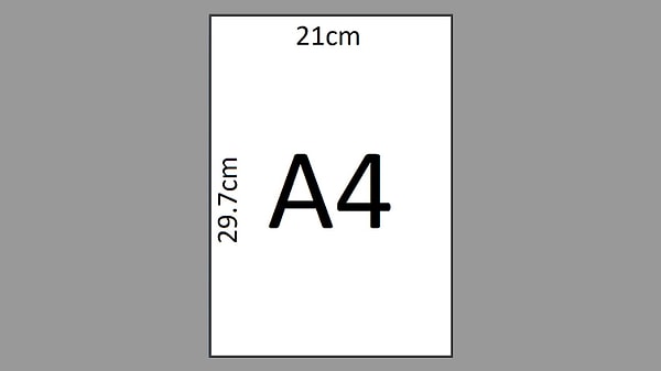 A4 boyutları ise tam olarak 210x297 milimetredir. Bu küsuratlı boyutun sebebi, A serisi kağıtların birbirine oranla aynı geometrik mantıkla küçültülmesidir.