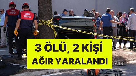 İzmir'de Korkunç Kaza! Otomobil Alt Geçide Düştü: 3 Kişi Öldü, 2 Kişi de Yaralandı