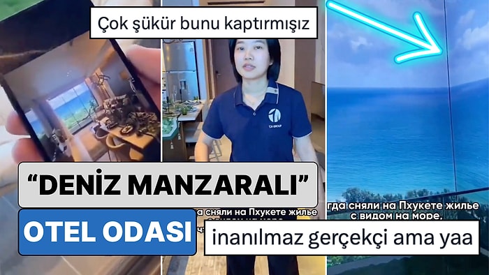 Tayland'da Kiraladıkları "Deniz Manzaralı" Otel Odasına Giren Turistler Manzaranın Bir Fotoğraf Olduğunu Gördü