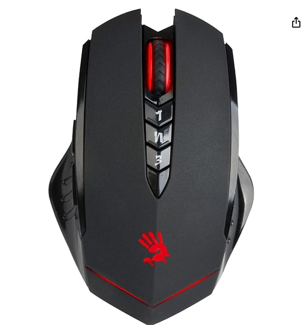 7. Bloody R80A Siyah 4000Dpi, Infrared Switch Kablosuz Gaming (Oyuncu) Mouse