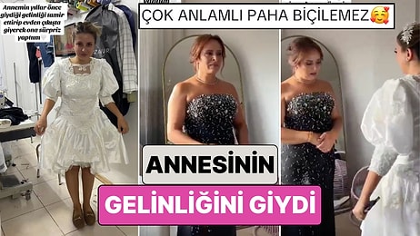 Annesinin Kendi Düğününde Gelinliği Giyerek Tatlı Bir Sürpriz Yapan Kadının Duygulandıran Anları