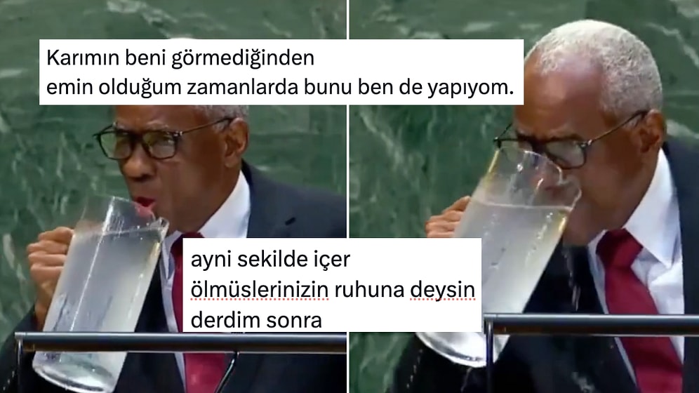 Haiti Devlet Başkanı BM'de Sürahiyi Kafasına Dikince Goygoyculardan Nasibini Aldı