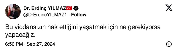 Görüntüler sosyal medyada herkesin tepkisini çekerken, Osmaniye Valisi Erdinç Yılmaz da X hesabından bir paylaşım yaptı 👇