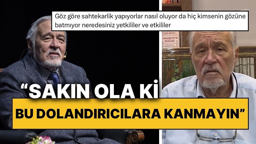 İlber Ortaylı, Yapay Zeka ile Kendisine Ait Sahte Reklamlar Yapılması Hakkında Okurlarını Uyardı