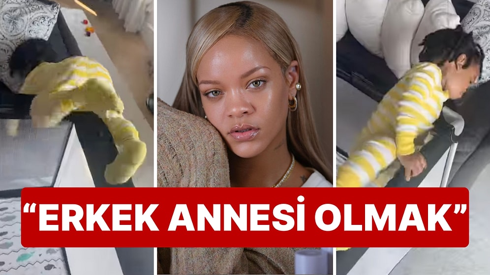 İkinci Çocuğunu Kucağına Alan Rihanna Erkek Annesi Olmanın Zorluklarını Çektiği Videoyla Gösterdi