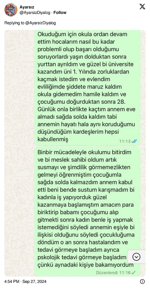 "Binbir mücadeleyle okudum" 👇