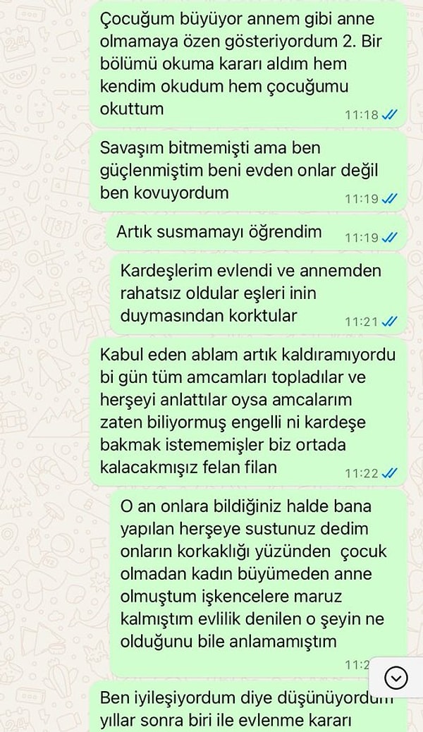 "Artık susmayı öğrendim" 👇