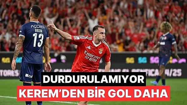 Milli takımın yıldızı Kerem Aktürkoğu gollerine devam ediyor. Benfica'ya imza attığı günden beri gol makinesine dönüşen yıldız oyuncu Gil Vicente ağlarına (şimdilik) bir gol kaydetti. (25.dakika itibariyle)