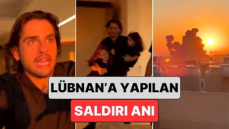 İsrail'in Lübnan'a Gerçekleştirdiği Hava Saldırısı Bir Ailenin Kamerasına Anbean Yansıdı