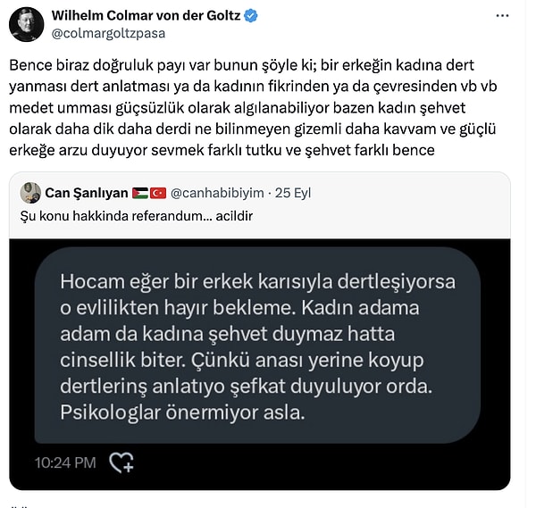 Kimi ise bu durumun erkeğin güçsüzlük algısıyla ilişkili olduğunu düşünüyor.