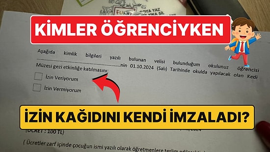 Çocuğunun Okuldan Getirdiği İzin Kağıdını Görünce Verdiği Tepkiyle Hepimizi Öğrencilik Yıllarına Götüren Veli